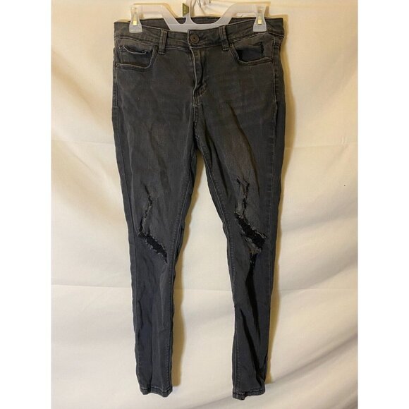 Rue21 Denim - Distressed Jeans Women’s 10 Emo Goth stretch